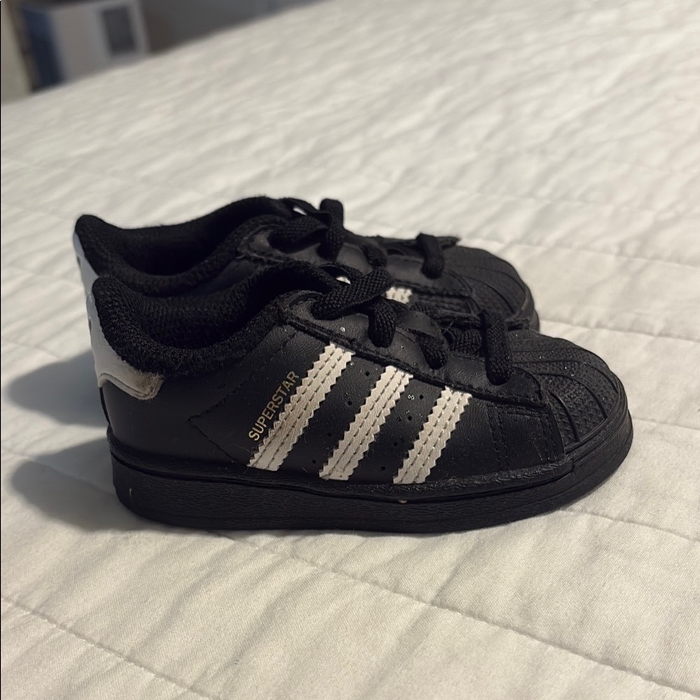 Adidas Kids Superstar Black Shoes